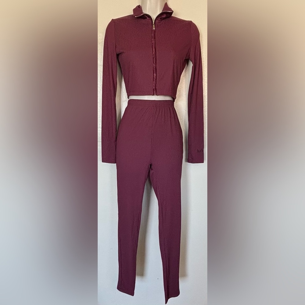 Lucky Label Juniors 2 Piece Burgundy Jumpsuit